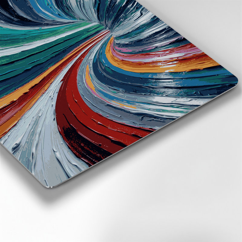 Art mural gris en bande de spectre, H 12 po x l 12 po