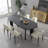 33.5"W×30"H Oval Wood Dining Table Kitchen Table with 4 Legs-1390004148-1390004151