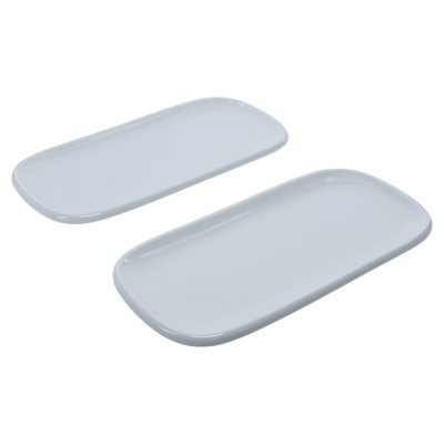 2-Piece, Impulse Rectangular Platter Set, 11", White