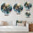 Golden Explosion Triangles III Round Wall Decor Metal-88599221