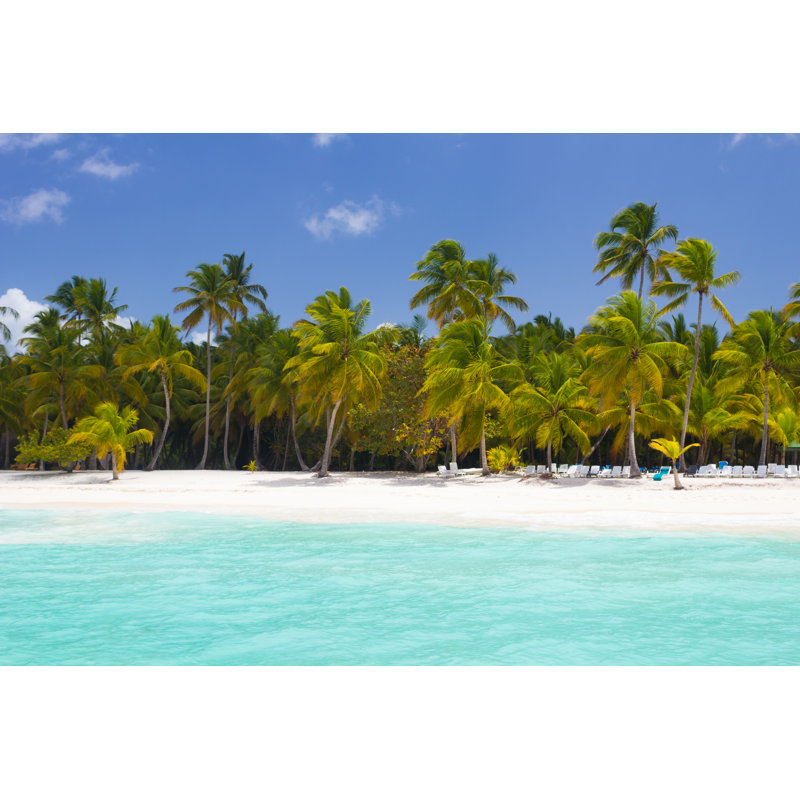Caribbean Beach - Wrapped Canvas Photograph, 30cm H x 46cm W