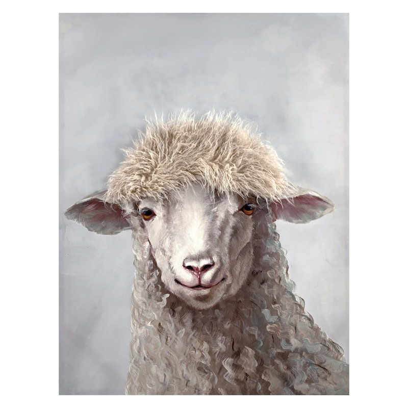 Art mural sur toile Fuzzy Sheep - 30 po x 40 po