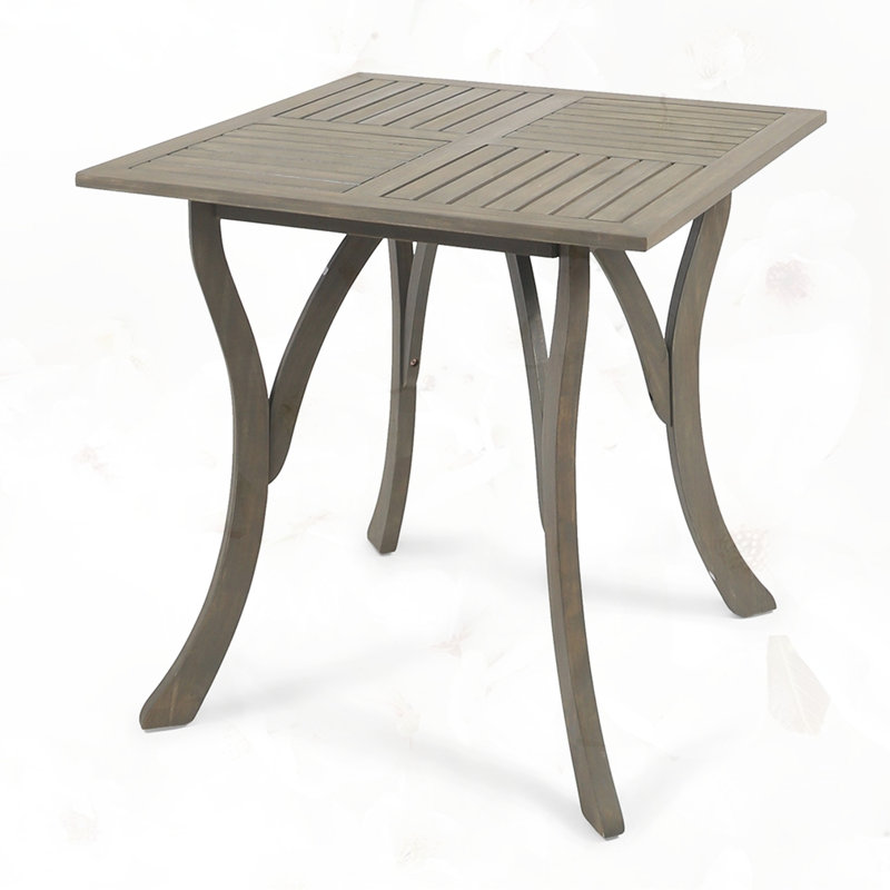 31.5W SQUARE WOOD TABLE, Gray