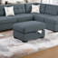 Living Room L-Shaped Sectional w Ottoman-1862071689