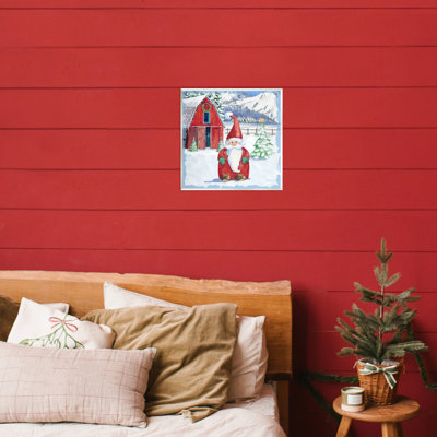 Plaque murale gnome Frosty Barn, design par Paul Brent