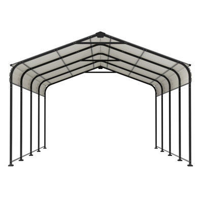 12x20 FT Galvanized Steel Metal Carport for Outdoor Vehicle and Event Shelter