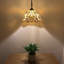 Luminaire suspendu Kleist Tiffany en verre coloré doré de style baroque inclus l 12 po x P 12 po x H 60 po