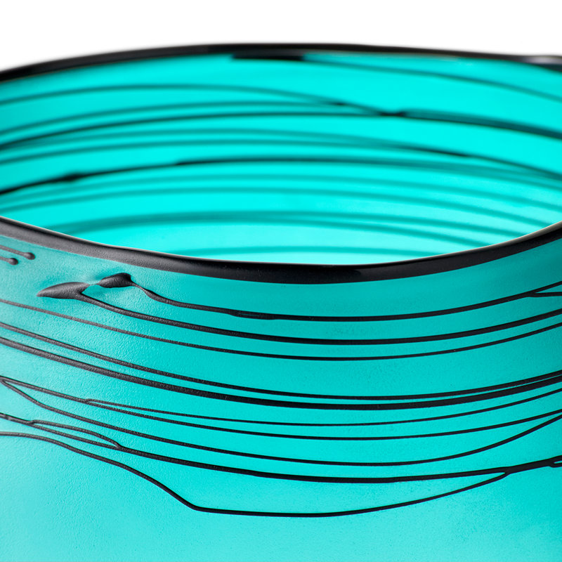 Kapalua Glass Table Vase, 9.25" H x 9" W x 8.75" D