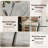 35" Round Glass Top Dining Table for 4 with Metal Base, for Kitchen and Small Spaces-582109181-586331512