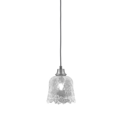 Penshire Hung Pendant Shown In Graphite Finish With 7" Clear Lava Glass