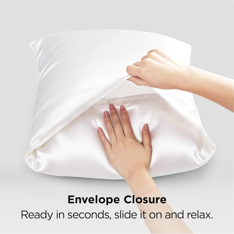 Polyester Pillowcase with Envelope Closure, Pure White, King Pillowcase