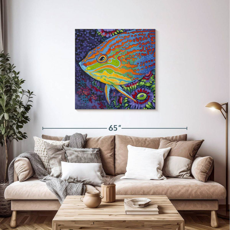 Brampt brillant poisson tropical I, H 36 po x l 36 po