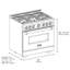 ZLINE Autograph 36" Classic Dual Fuel Range w/ Black Door & Gold Accents-2118842817