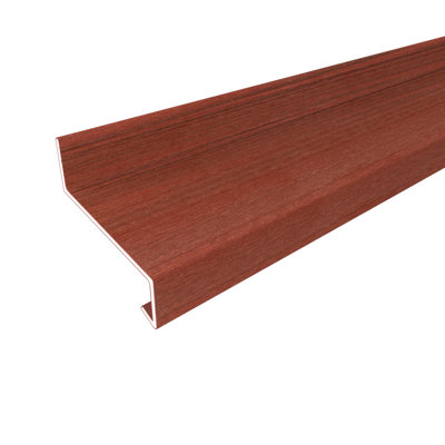 Alusions 3.19 in. x 3.19 in. x 8 ft. Swedish Red Composite Aluminum Z Flashing Trim