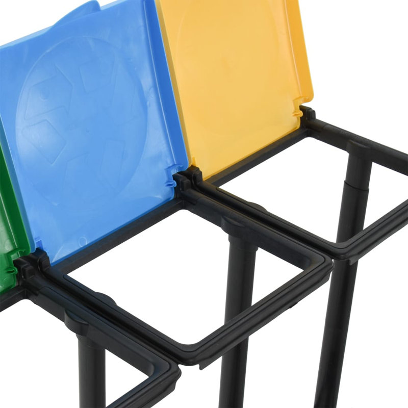Ciera Plastic Touch Top Multi-Compartment Rubbish & Recycling Bin - 110L
