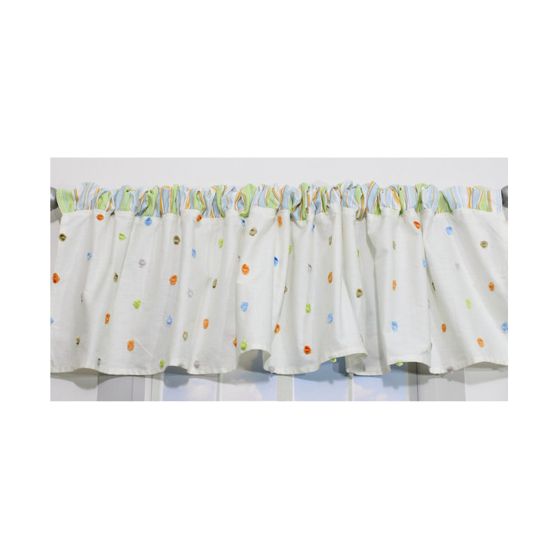 Mea Cotton Polka Dots Ruffled Window Valance
