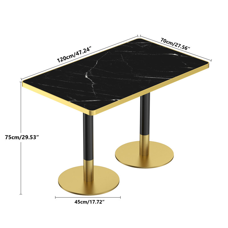 Table de salle à manger 47,24 "Tulip, Noir