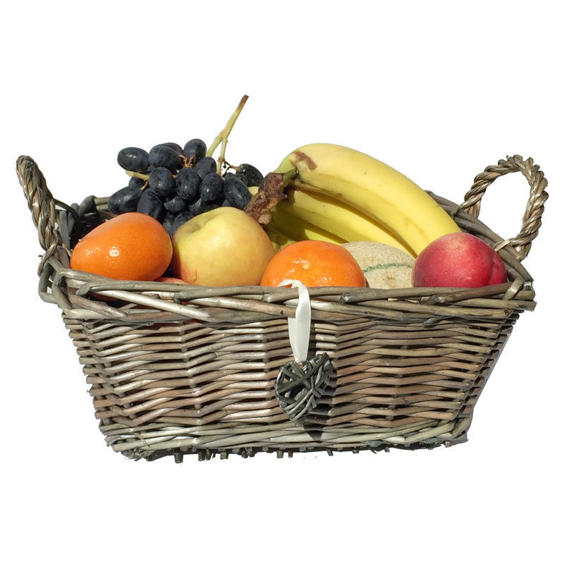 House Of Hampton Wicker Decorative Basket, 13cm H x 32cm W x 22cm D, Neutral