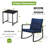Kinzie Wicker 3 Piece Outdoor Rocking Chairs set, Patio Bistro Set with Cushions and Coffee Table-316203881-310207214