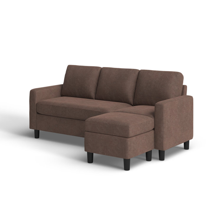 Azura 77.5" Wide Reversible Sofa & Chaise with Ottoman