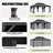 Hardtop Gazebo with Double Roof, 120mm Aluminum Posts & Built-in Gutter, Black & Grey-126133128