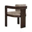 Fauteuil de salle à manger Lyddia de style néoclassique moderne, rembourré, avec structure en bois cannelé, largeur 60 cm (23,5 po).-135068429-135068433