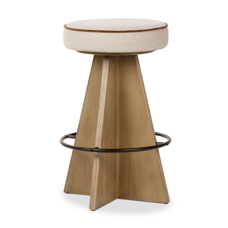 Tabouret pivotant Vega, Brun, Crème, Bar Stool (27.17" Seat Height)