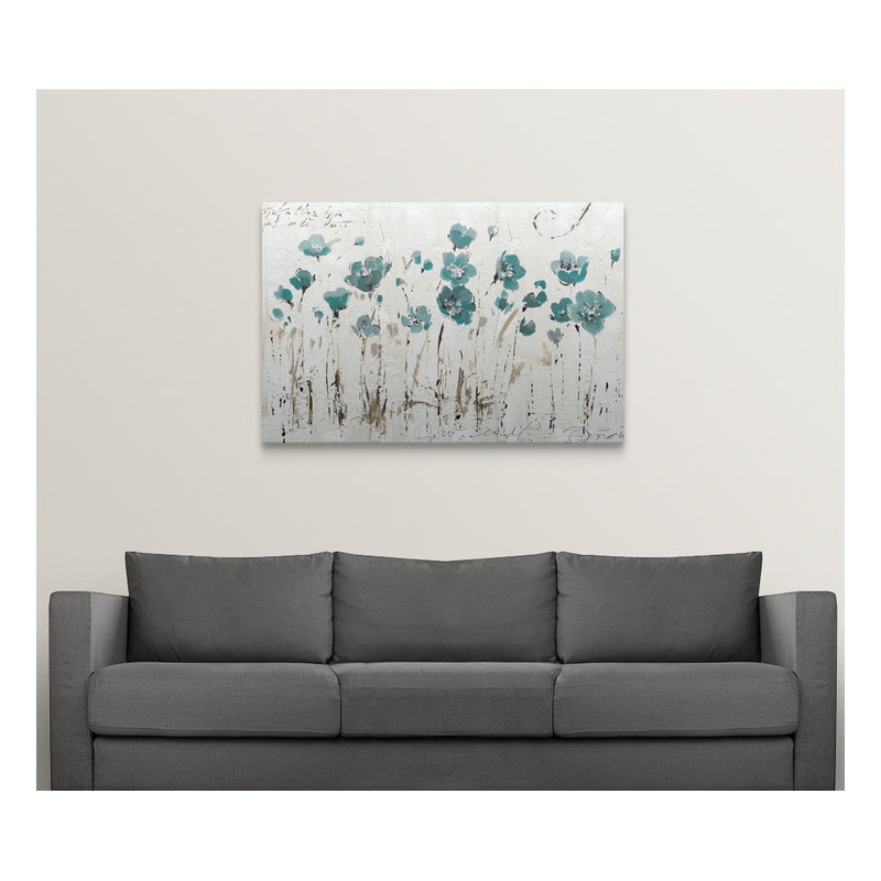 «Musso Abstract Balance VI Blue» par Lisa Audit - impression, H 32 po x l 48 po x P 1,5 po, Toile