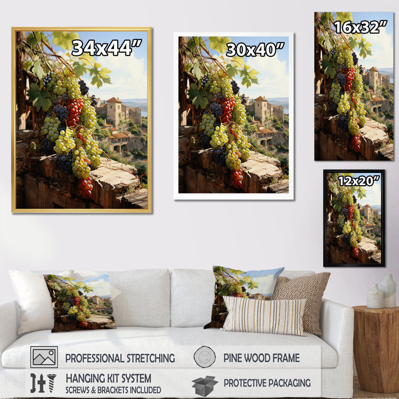 Green Wineyard, ancienne sagesse - impression, Cadre photo argenté, H 40 po x l 30 po x P 1,5 po