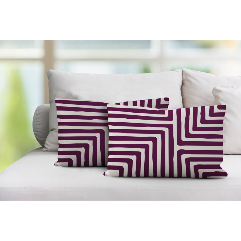 Coussin lombaire intérieur / extérieur Waren, Mauve