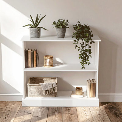 Grants 65cm H x 75cm W Solid Wood Standard Bookcase