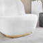 Fauteuil d'appoint pivotant en velours avec base en acier inoxydable à finition dorée Modern