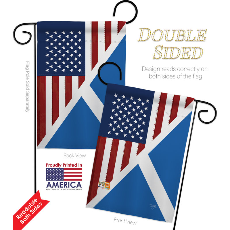 Friendship-US Scotland 2 faces polyester 19 x 13 po. Ensemble de drapeaux