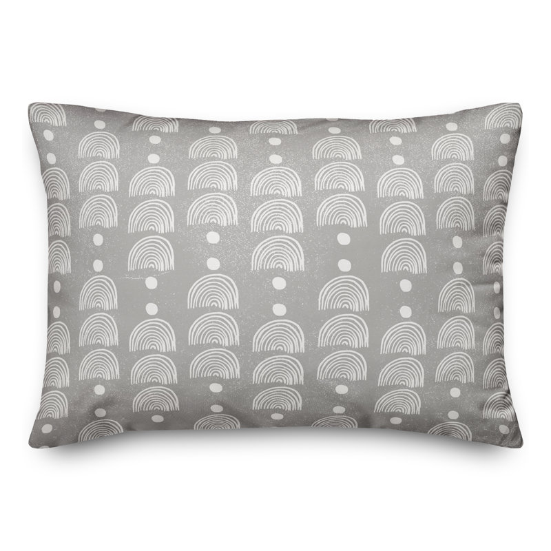 Outdoor Throw Pillow, Gray