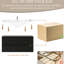 Meuble-lavabo mural de 48 po avec lavabo, bois, entièrement assemblé, comptoir en résine, dossier ouvert pour faciliter la plomberie