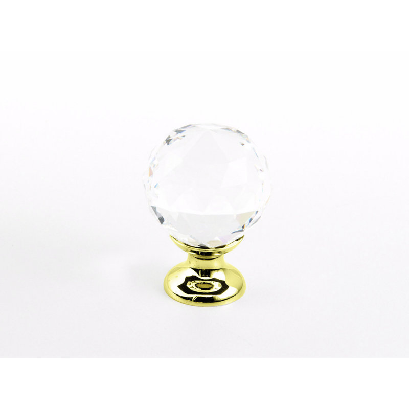 Stargaze Round Knob, Polished Brass