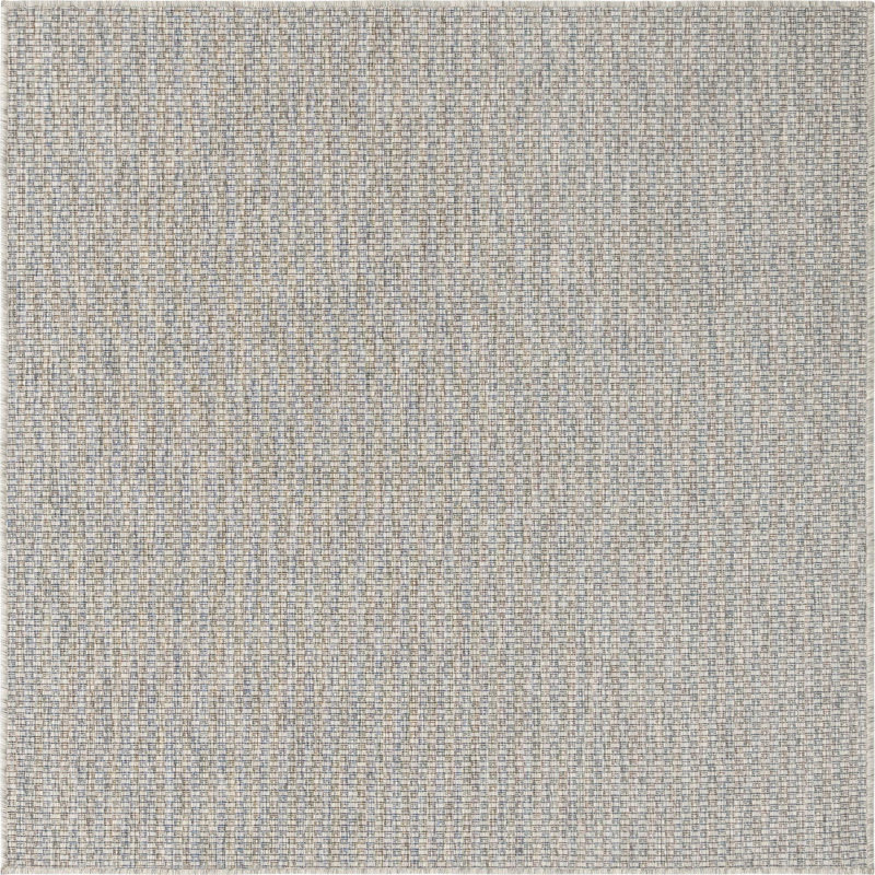 Tapis intérieur / extérieur Avaughn, Gris, Carré 5 pi 3 po