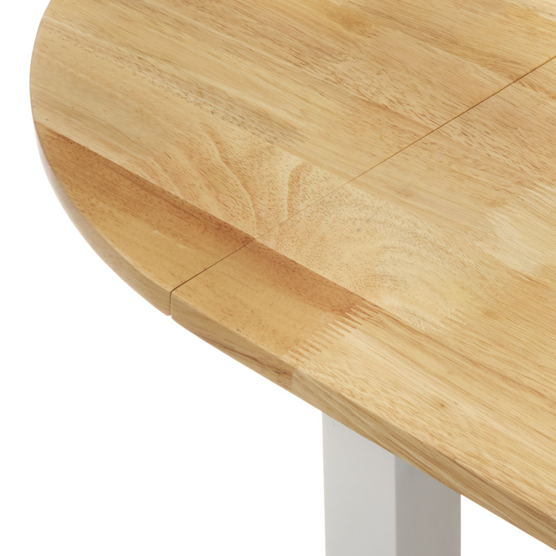 Castellon Extendable Solid Wood Dining Table, Brown/White