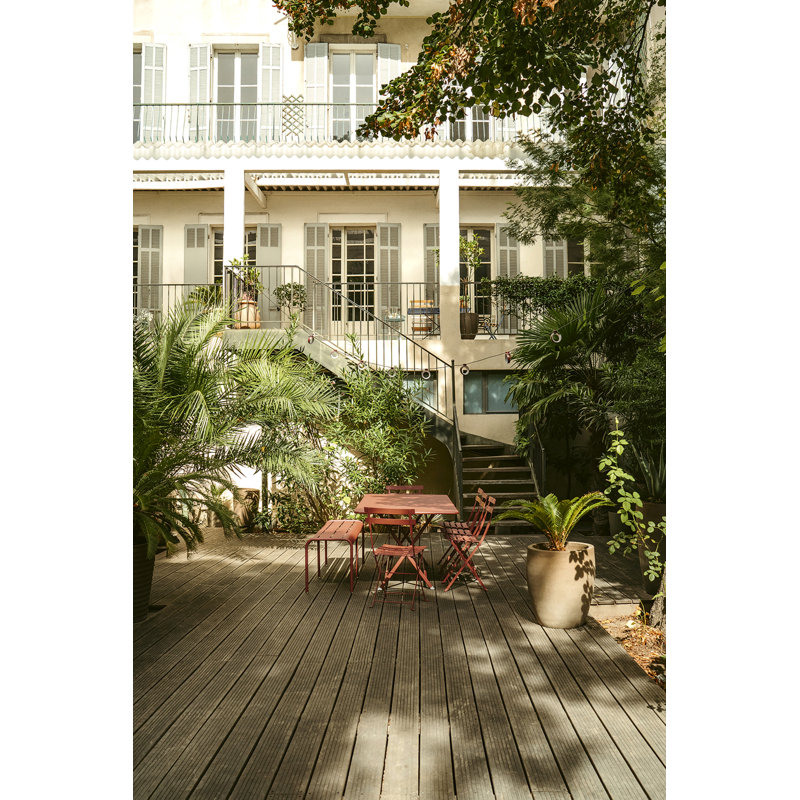 Bistro Outdoor Dining Side Chair, Red Ochre