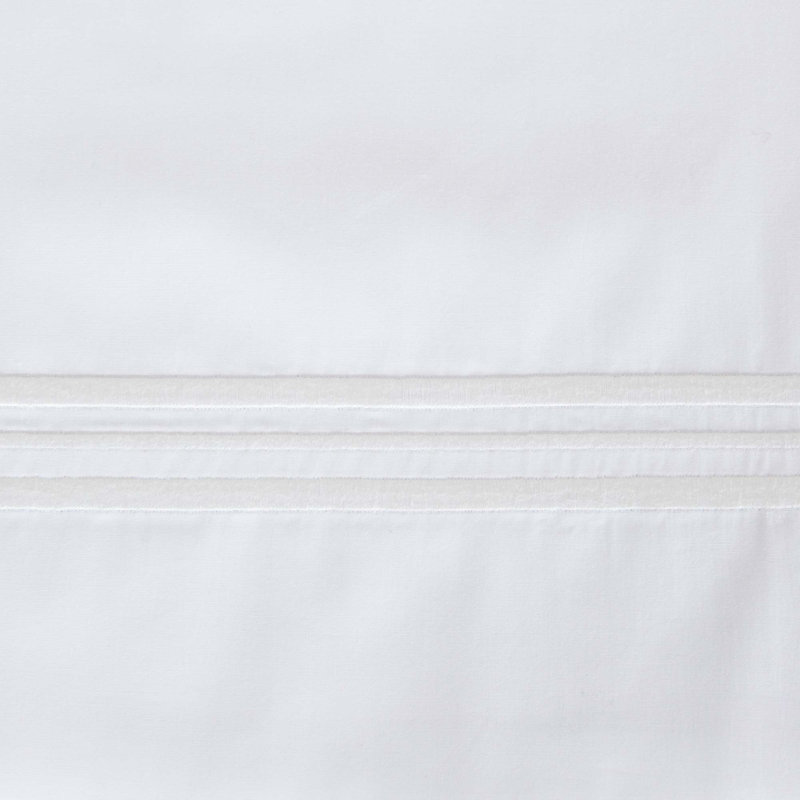 Triplo Bourdon Duvet Cover, Queen Duvet Cover, White/Slate Grey