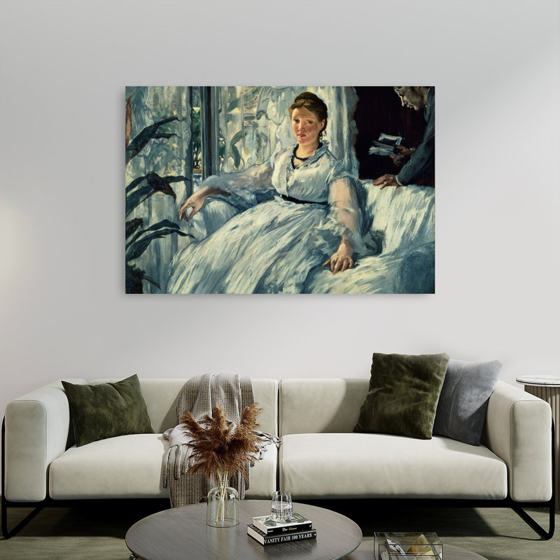 Impression d'art mural représentant un portrait impressionniste contemporain abstrait de Reading, 1865, H 40 po x l 60 po