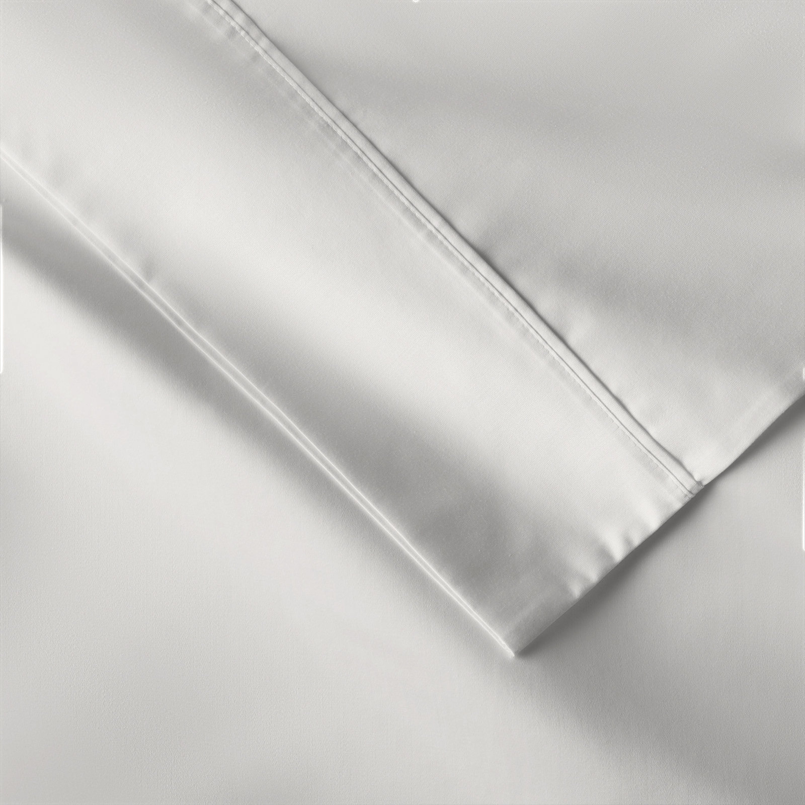 Danfield Cotton Sateen Pillowcase Set, Standard, Soft Gray