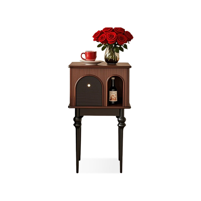 Retro Solid Wood End Table