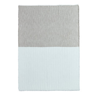 Palm Aire Ventura Beige 50" x 70" Woven Throw Blanket