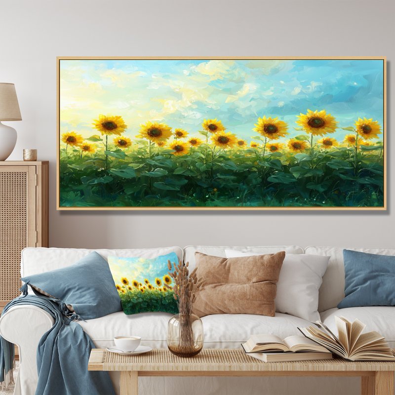 Drawhorn - Floral Wall Art, H 28 po x l 60 po, Cadre flottant, Noir, noir, noir, noir