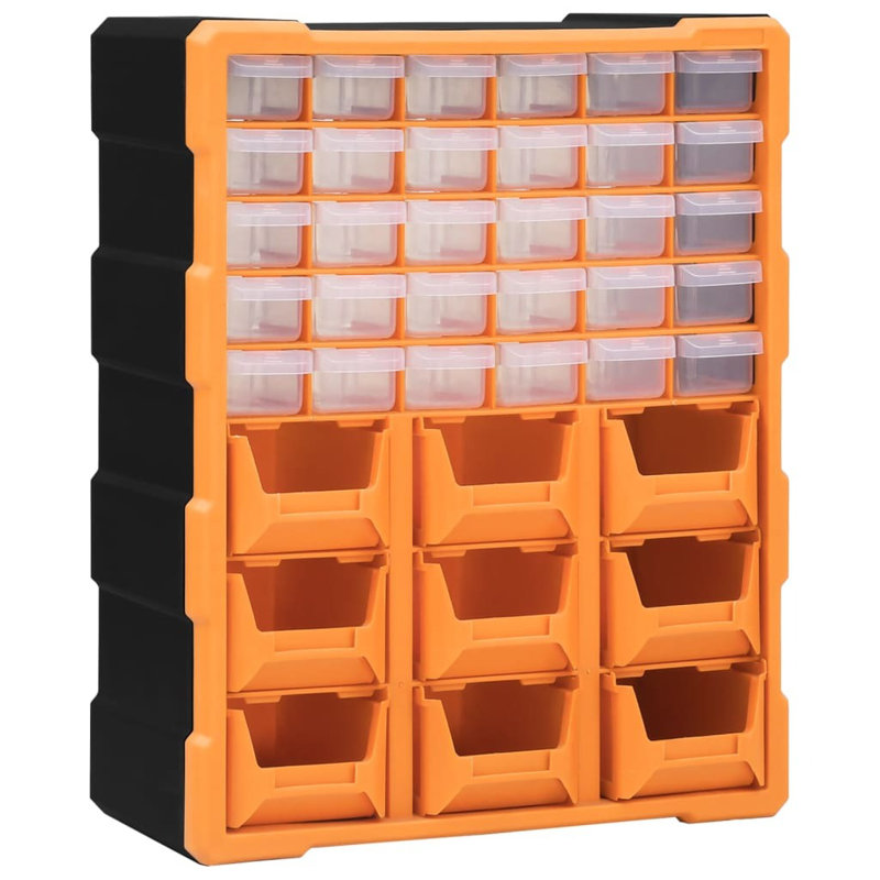 39 Drawer Storage Drawer, Orange