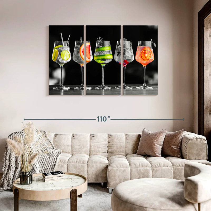  «Cocktails, H 48 po x l 74 po
