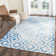 Bryauna Hand Tufted Wool/Cotton Geometric Rug in Ivory/Blue