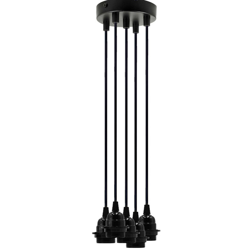 Silwell 5 - Light Black Cluster Pendant