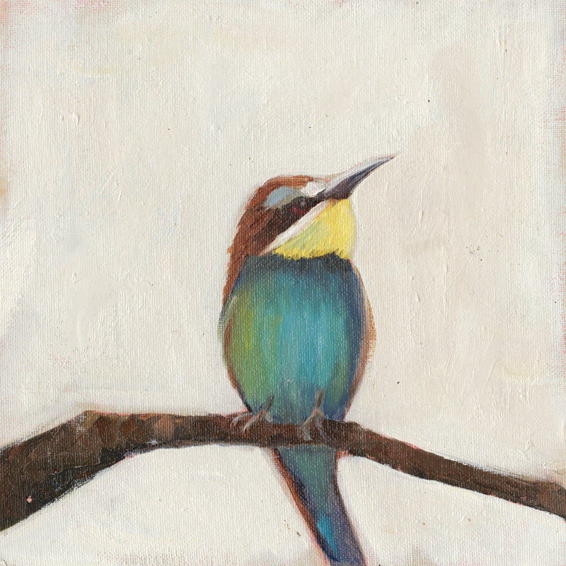 " Bird Profile II " Painting Print, 12" H x 12" W x 1.25" D
